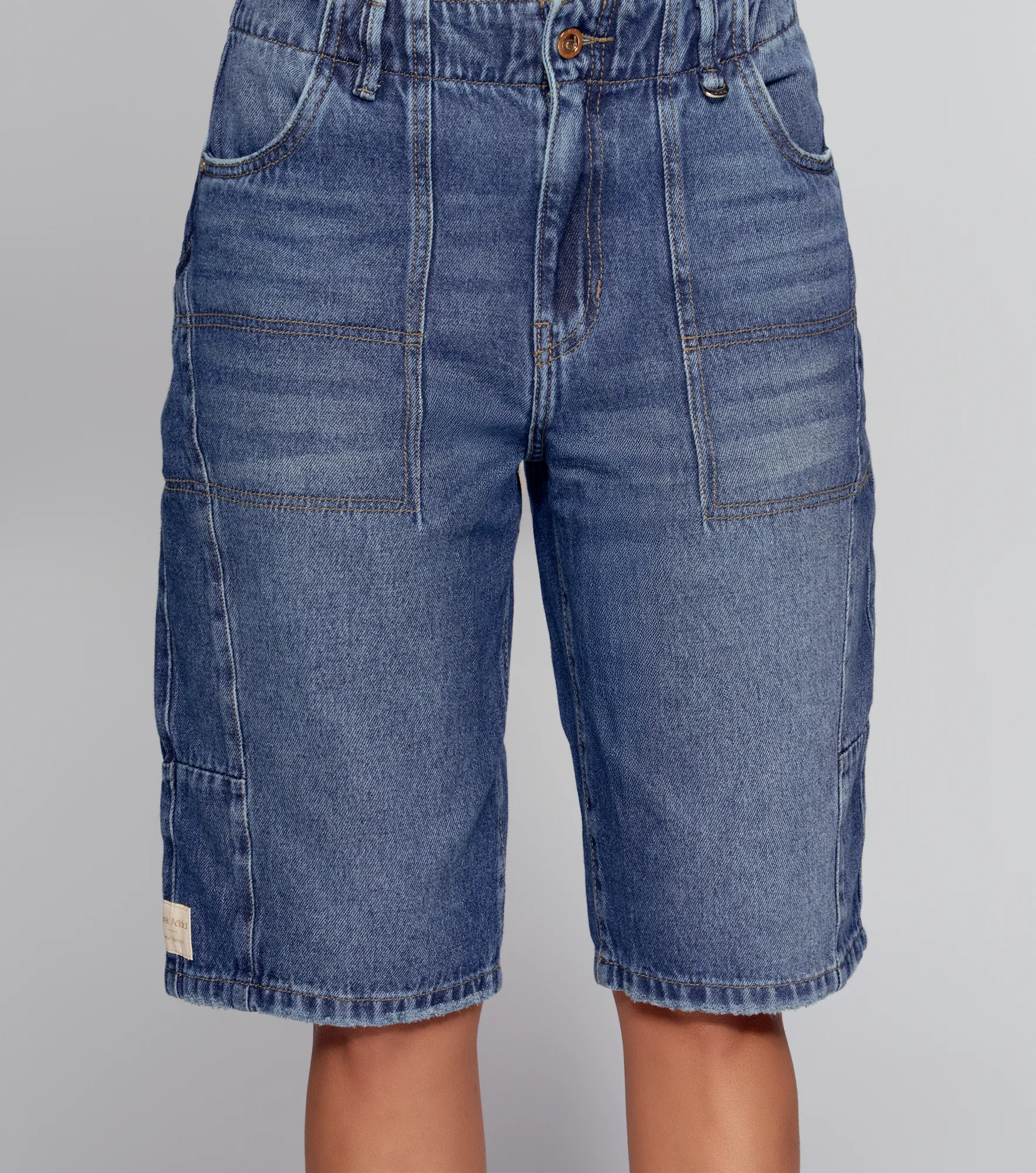 Jorts Para Mujer Tipo Bermuda En Indigo Con Proceso Derek 835586 AZ