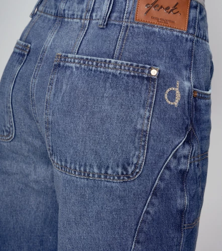 Jorts Para Mujer Tipo Bermuda En Indigo Con Proceso DerekAZ