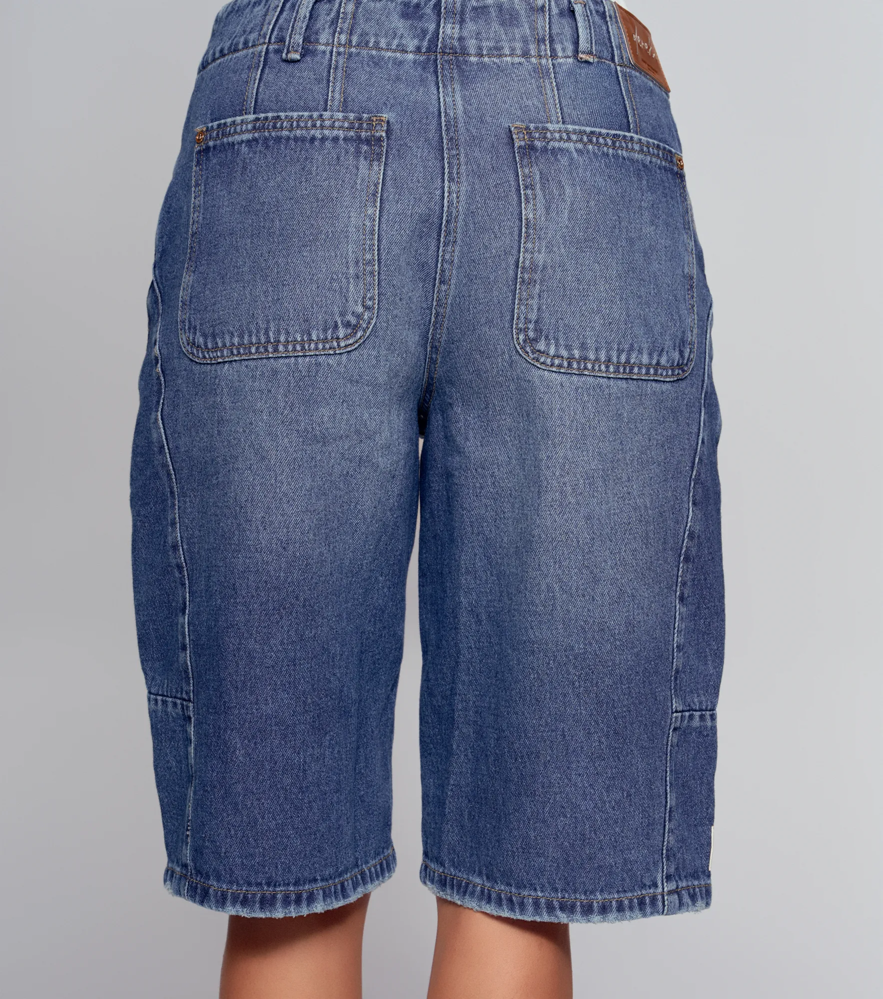 Jorts Para Mujer Tipo Bermuda En Indigo Con Proceso Derek 835586 AZ