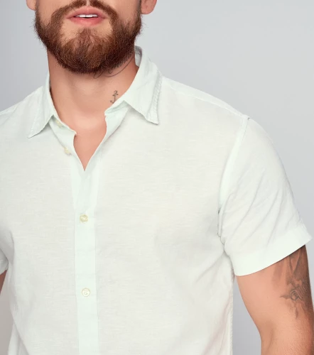 Camisa Jack And Jones Jjelinen Blend Shirt Ss SnAC