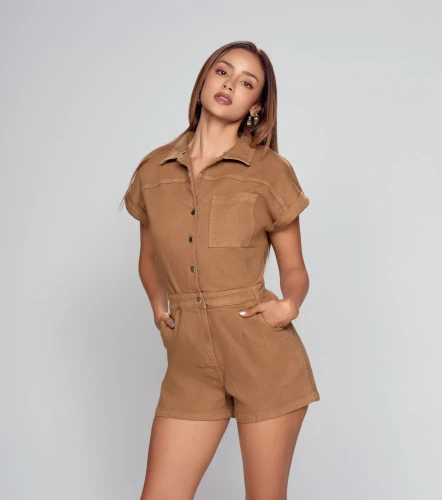 Enterizo Para Mujer Short En Indigo Unicolor Tatiana DerekKQ