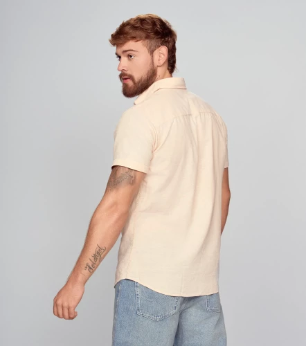 Camisa Jack And Jones Jjelinen Blend Shirt Ss SnCB