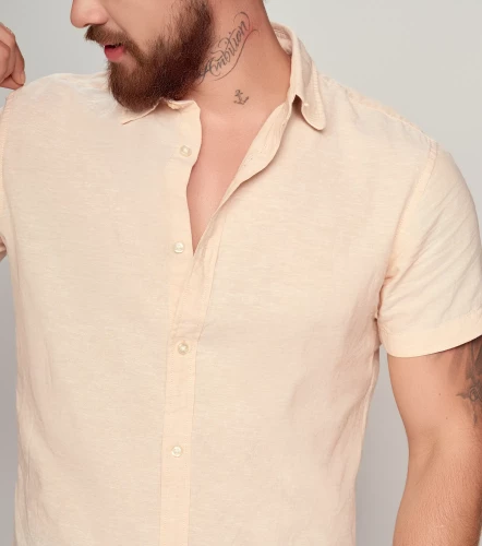 Camisa Jack And Jones Jjelinen Blend Shirt Ss SnCB