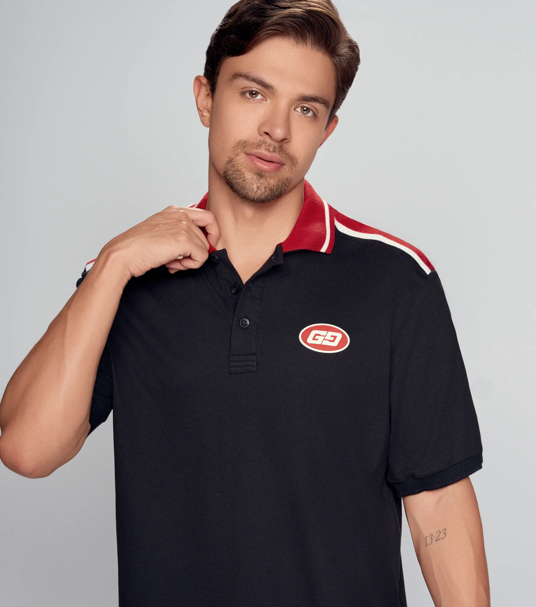 Rhett Polo Regular Masculina Groggy 834661 NG