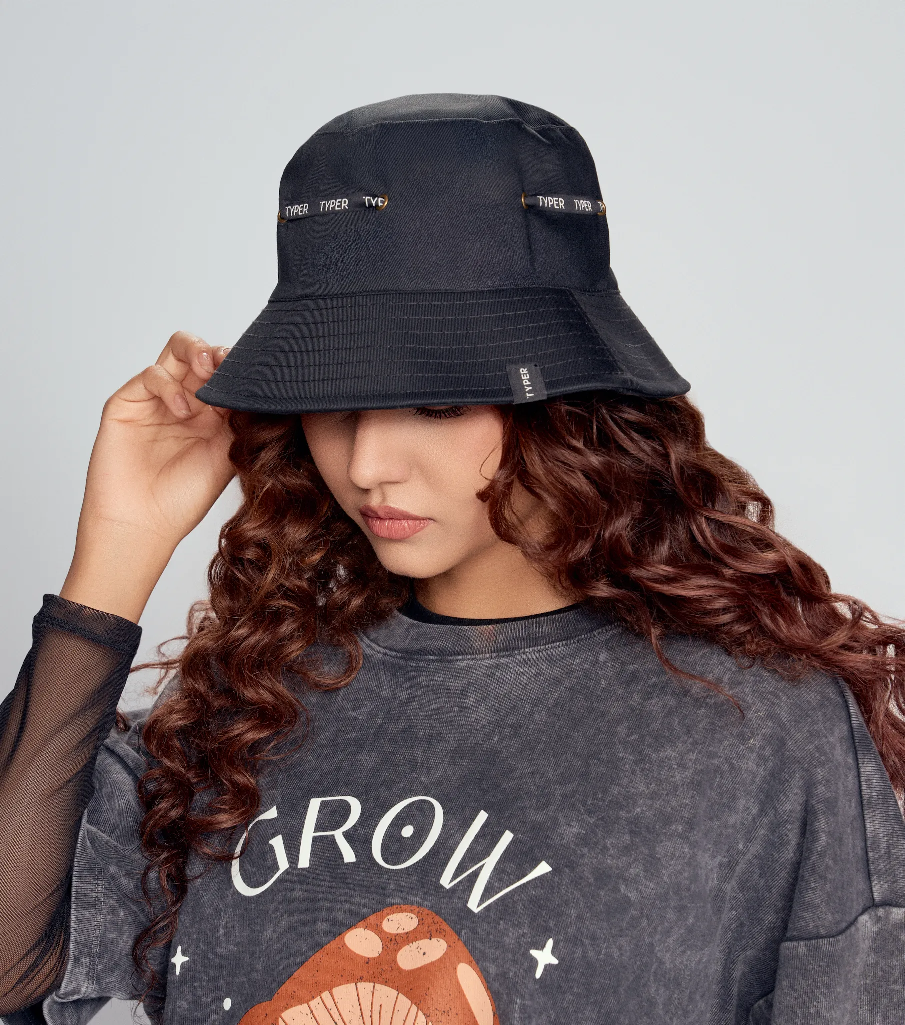 Clar Bucket Hat Con Sesgo Contramarcado Typer 835951 