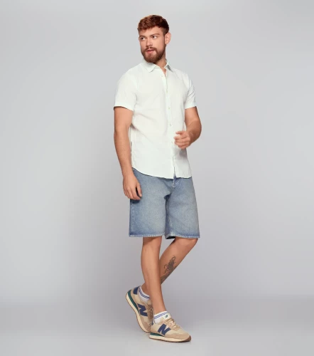 Camisa Jack And Jones Jjelinen Blend Shirt Ss SnAC