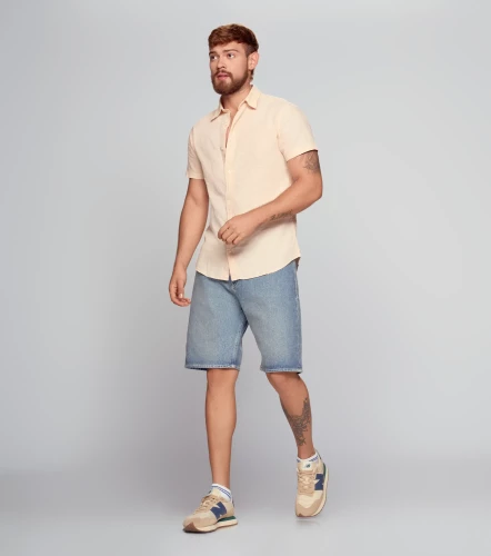 Camisa Jack And Jones Jjelinen Blend Shirt Ss SnCB