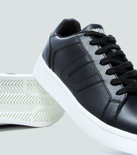 Javier Zapato Negro Casual Con Suela En Contraste UnserNG