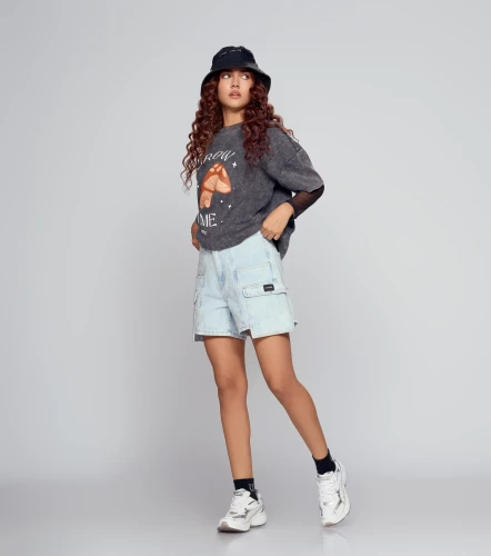 Luciana Short Tipo Cargo En Denim TyperAZ