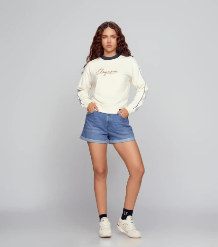 Astrid Buzo Con Bordado Delantero Y Vivo Contraste En Manga UnserAR