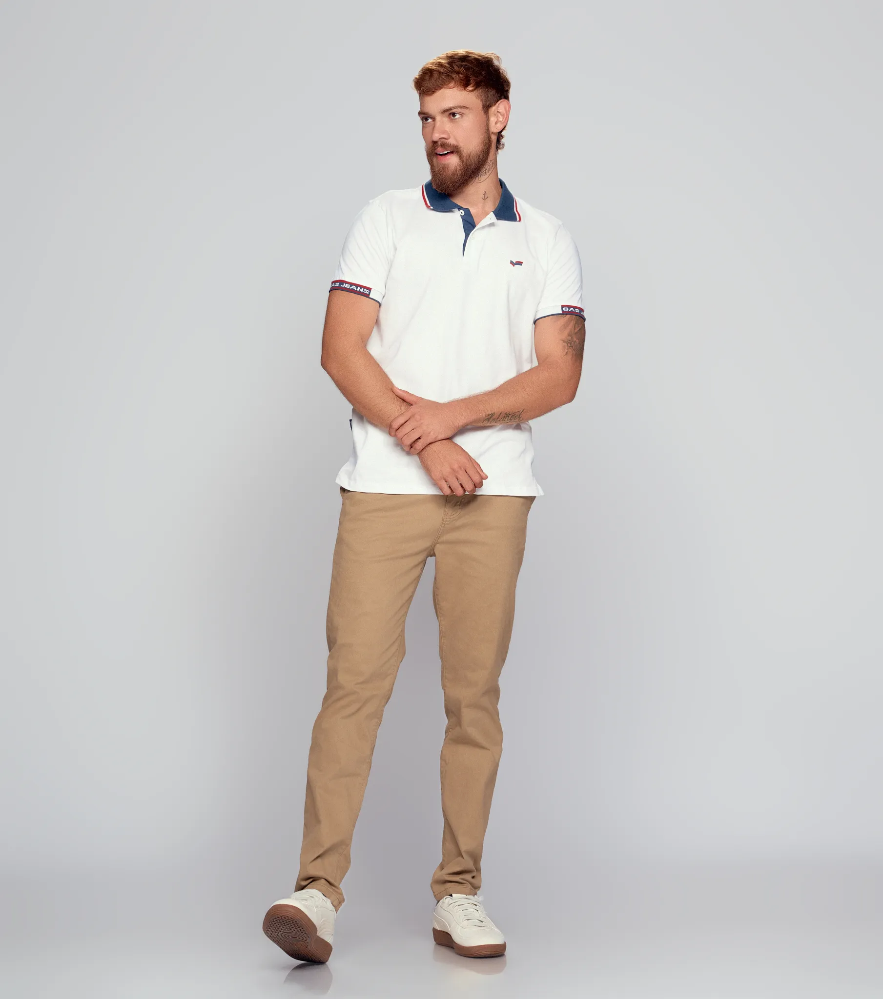 Armeli Polo Slim Fit Masculina Gas 832986 BL