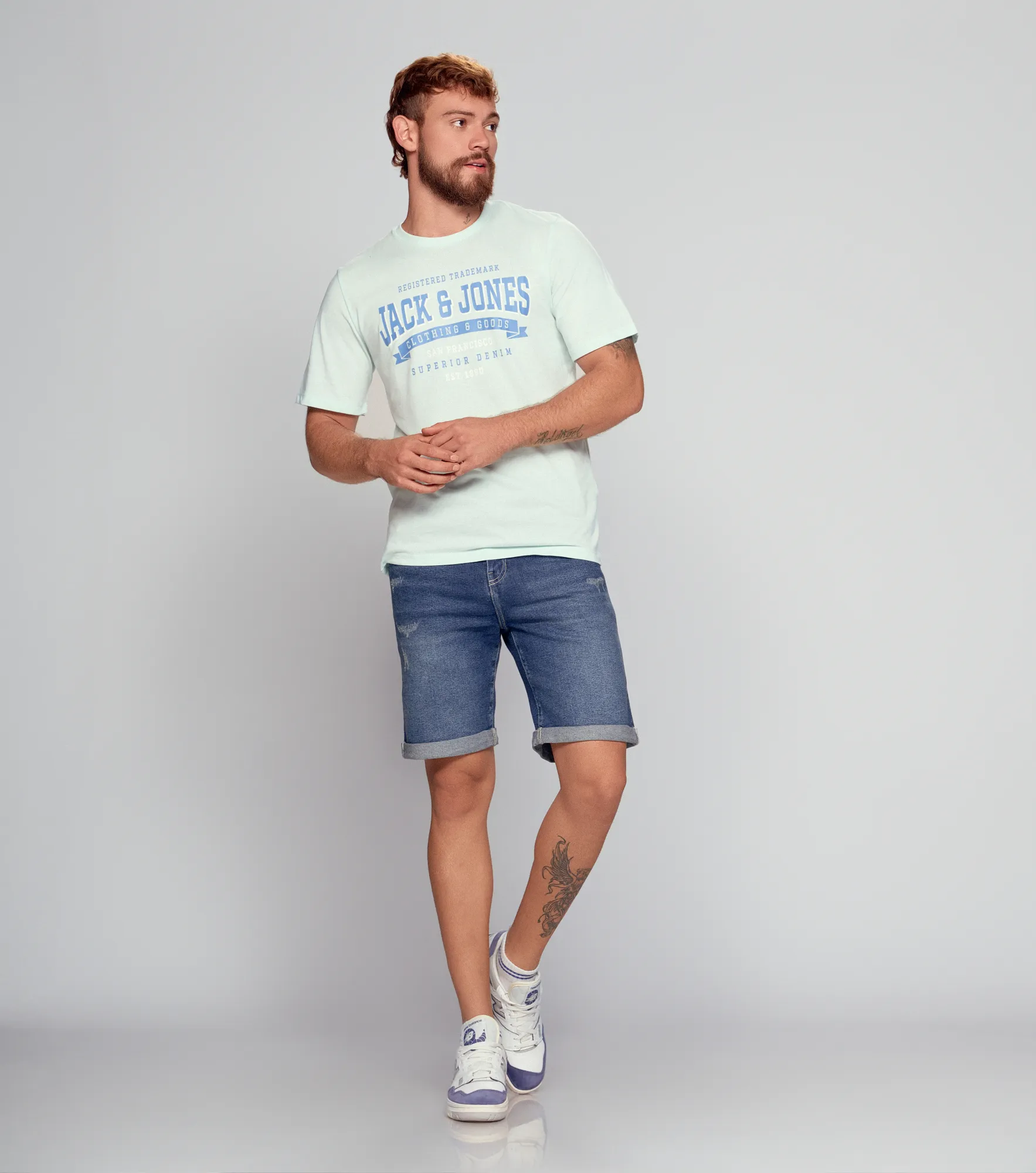 Bermuda Para Hombre En Indigo 5 Bolsillos Unser 834223 AZ