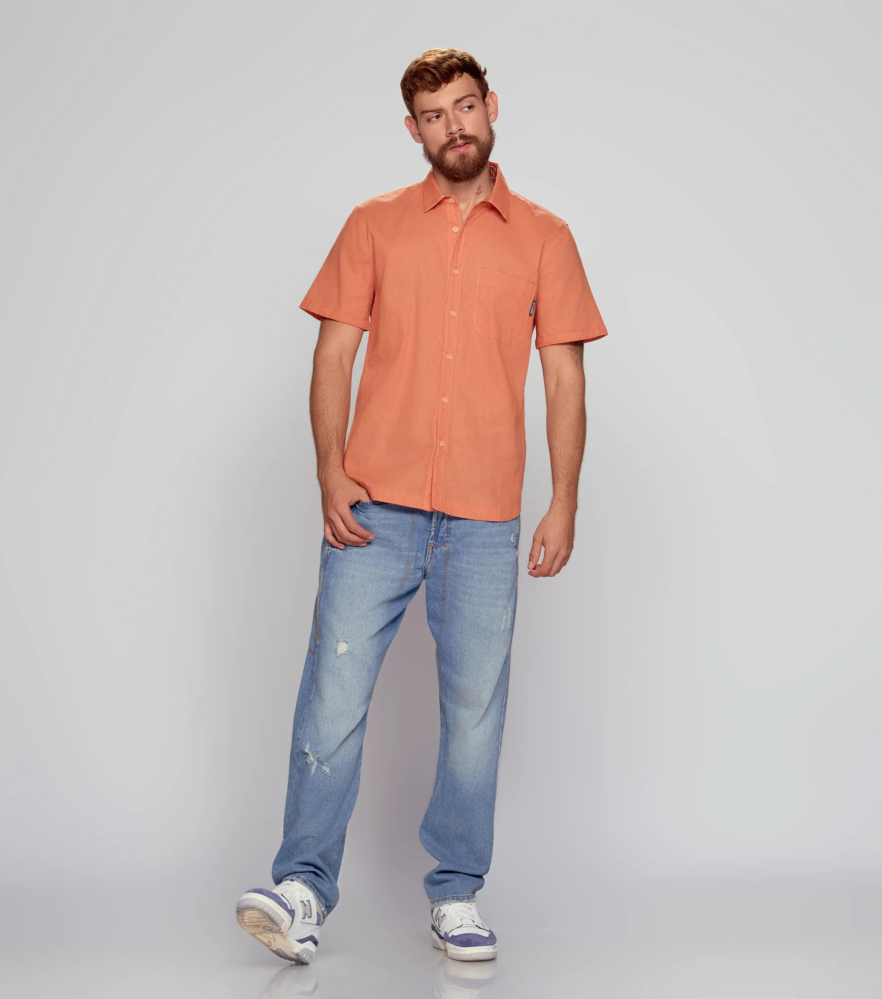 Knot Camisa Manga Corta Masculina Gas 834271 CO