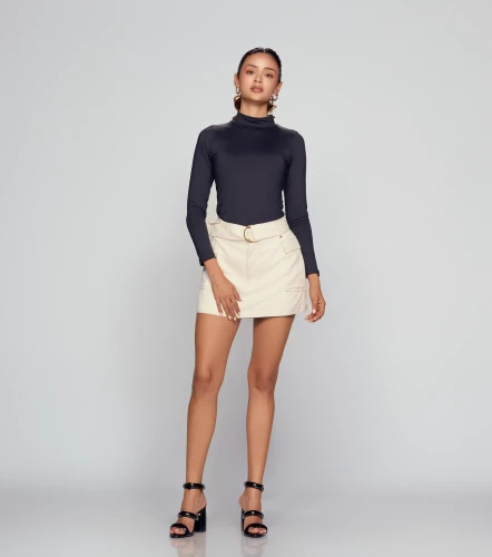 Falda Para Mujer Short En Lino Unicolor Anastacia DerekKQ