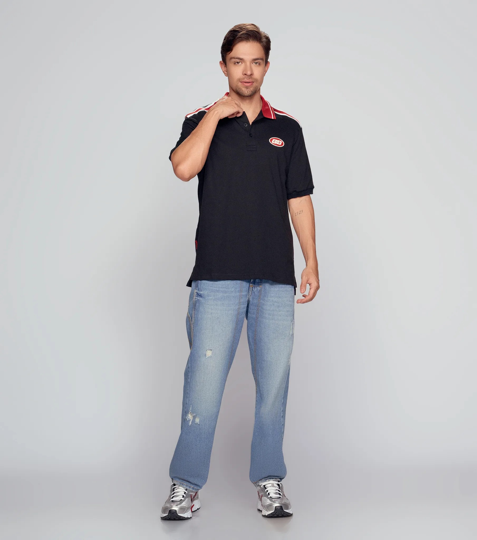 Rhett Polo Regular Masculina Groggy 834661 NG