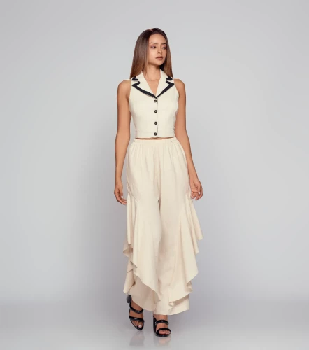 Pantalon Unicolor Con Diseno Hoja En Costado DerekKQ