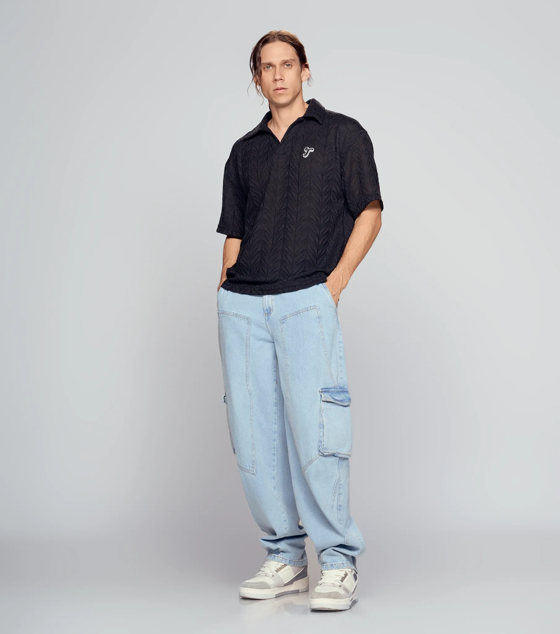 Justin Polo Comfort Con Costuras En Contraste Typer 835289 NG