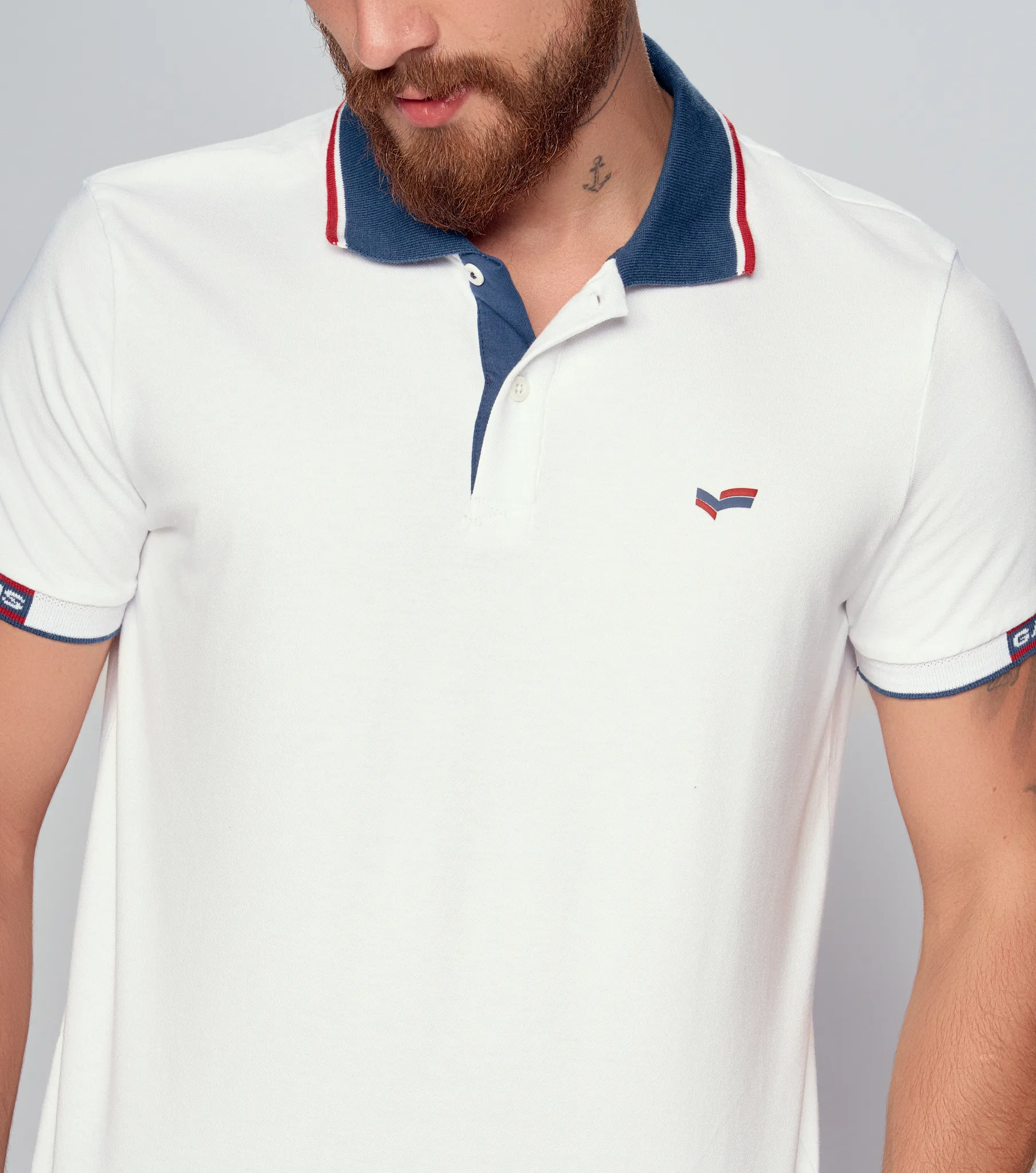 Armeli Polo Slim Fit Masculina Gas 832986 BL