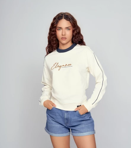 Astrid Buzo Con Bordado Delantero Y Vivo Contraste En Manga UnserAR