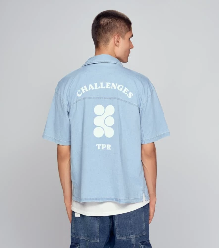 Austin Camisera Boxy En Chambray TyperAZ