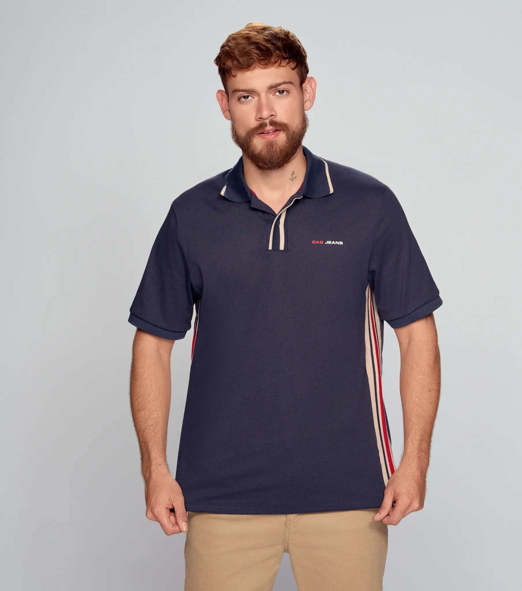 Austin Polo Regular Fit Masculina Gas 834760 AO