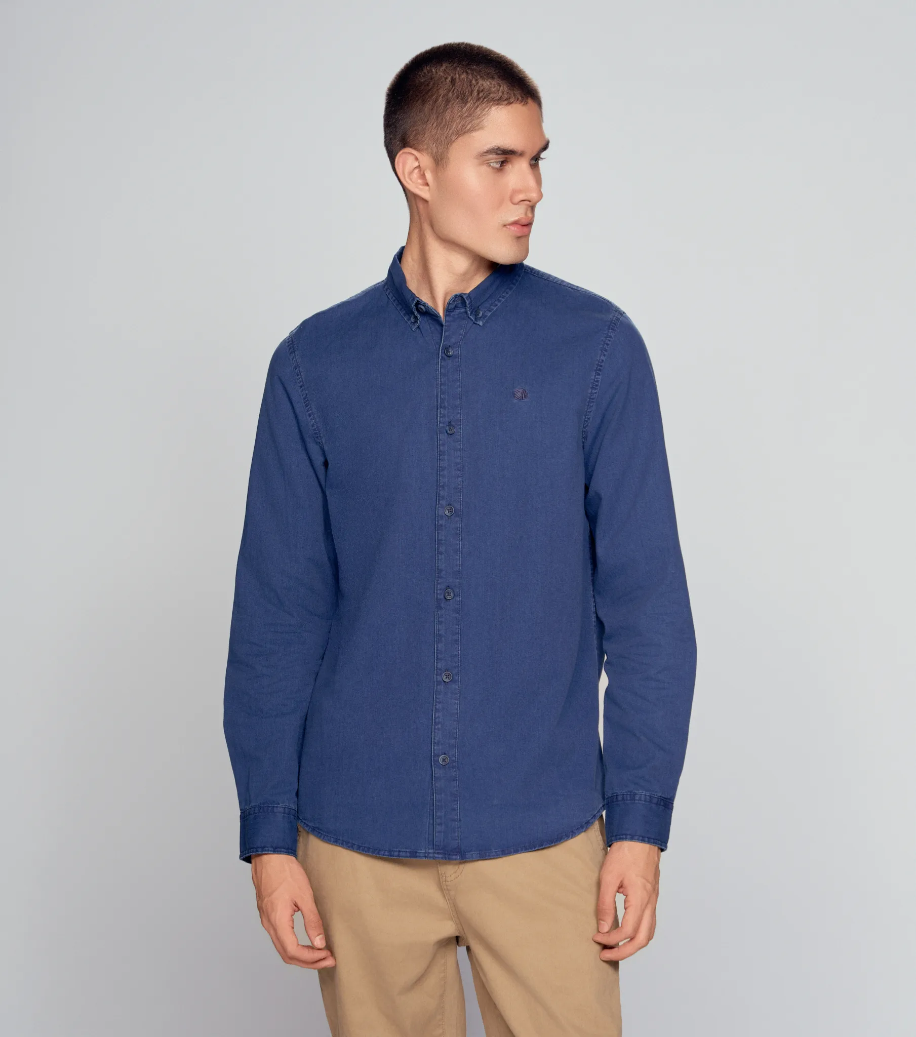 Camisa Ml Slim Indigo AmericaninoAZ