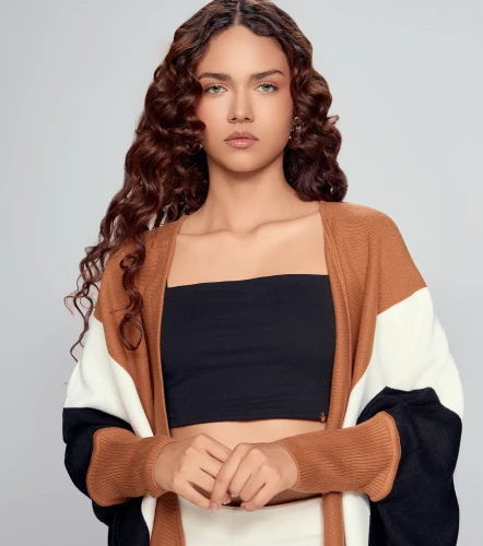 Cardigan Para Mujer Combinado En Bloques Anahi DerekCF