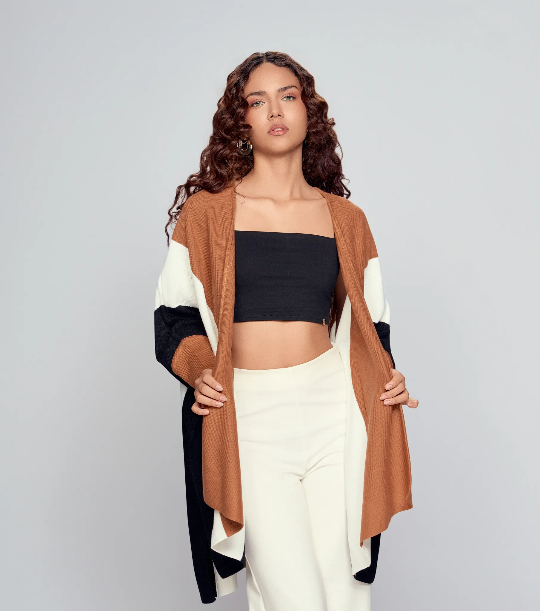 Cardigan Para Mujer Combinado En Bloques Anahi Derek 834740 CF