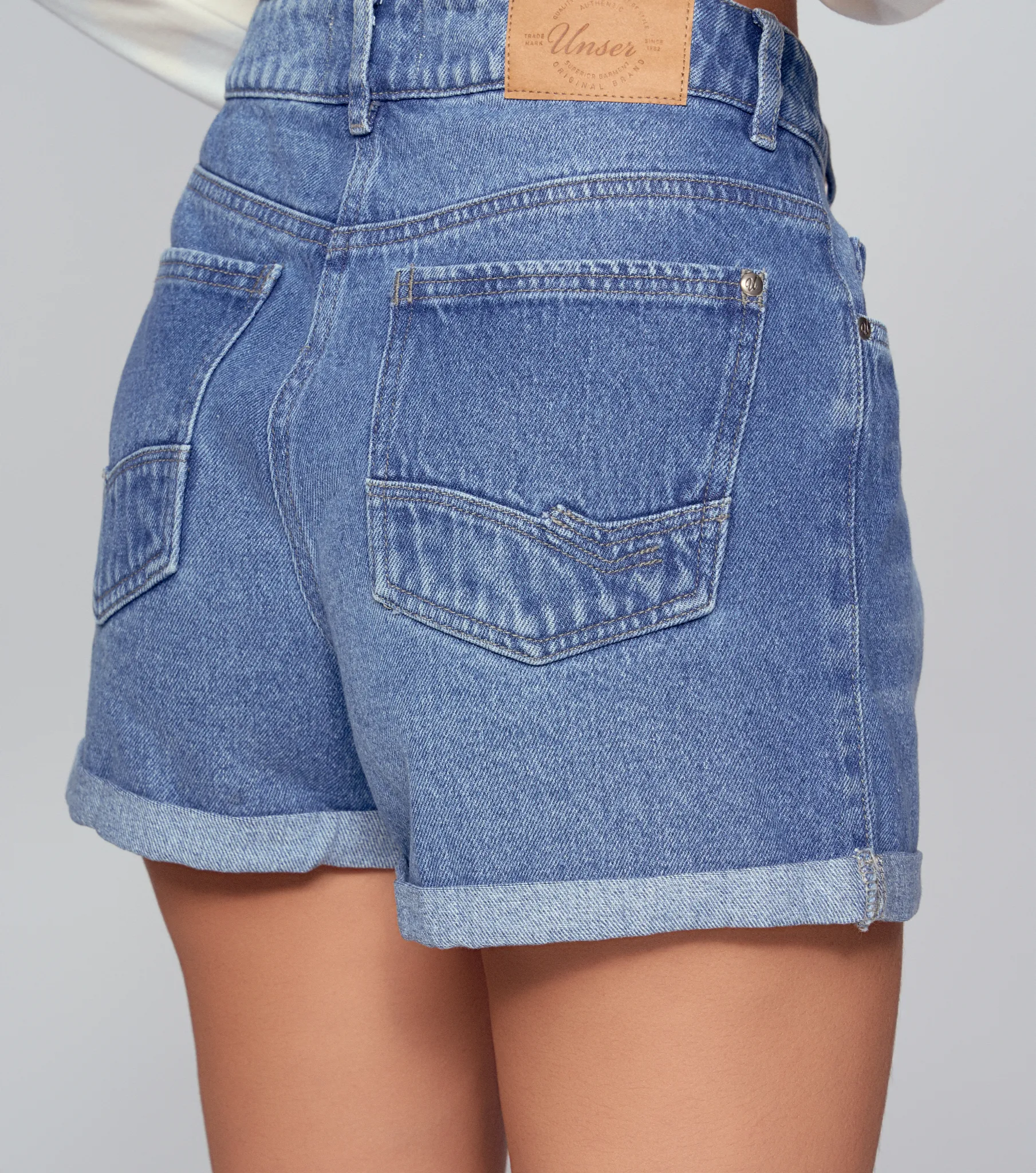 Comfort Laury Short En Denim Holgado Unser 834443 AZ