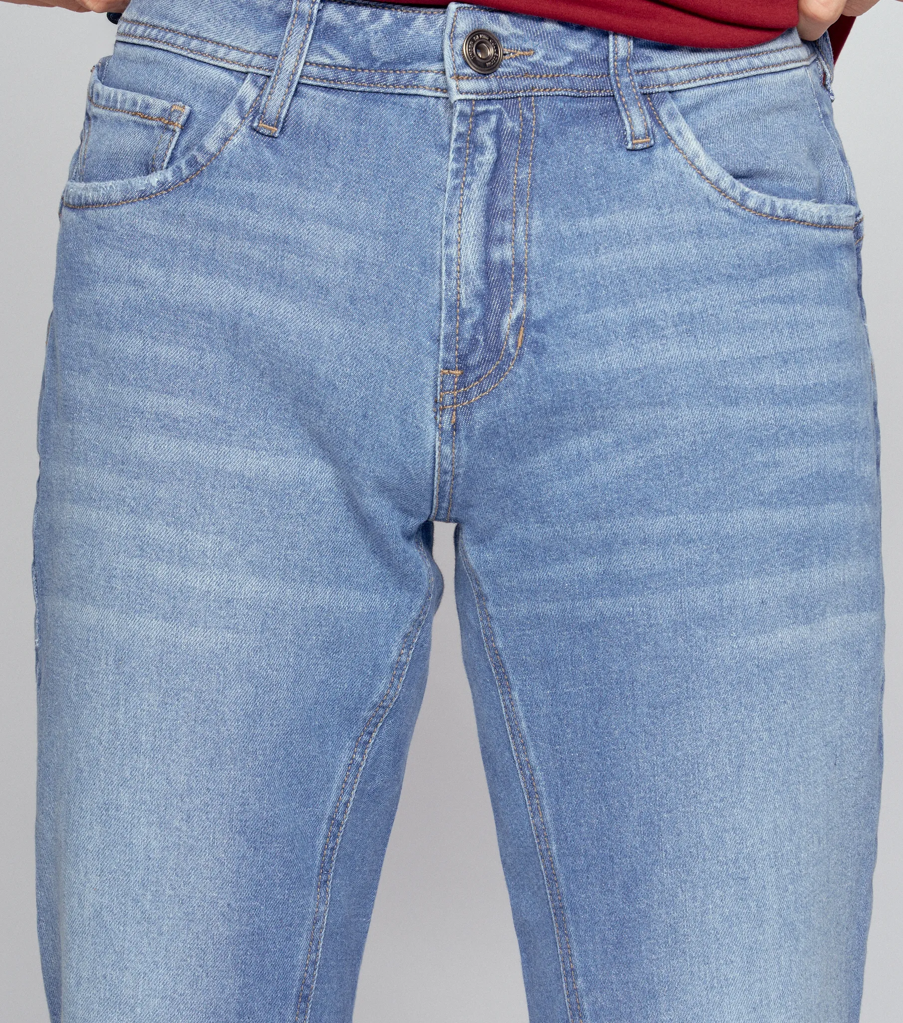 Couple David Tono Azul Claro Con Desgastes Y Cremallera Unser 835095 AZ