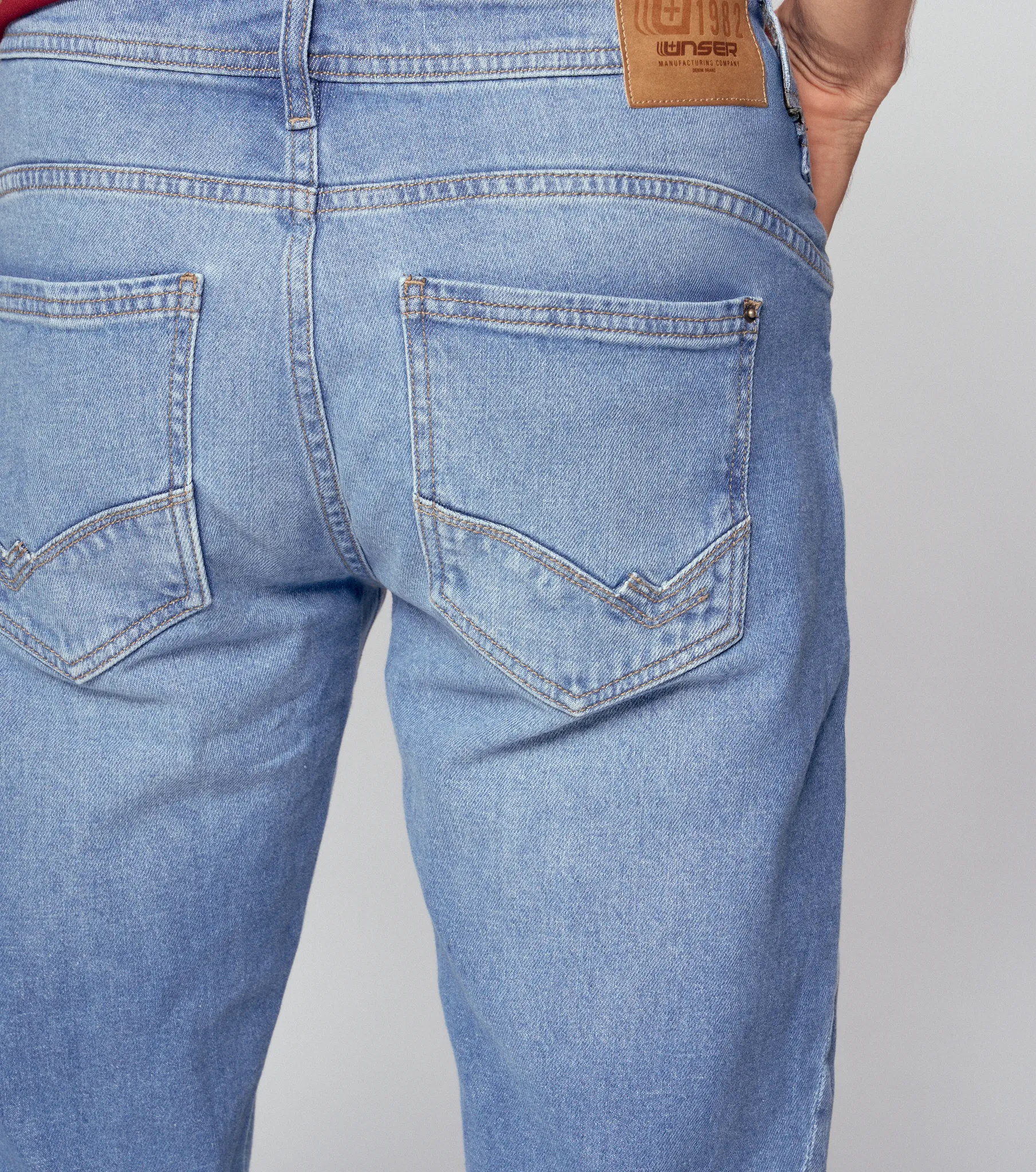 Couple David Tono Azul Claro Con Desgastes Y Cremallera Unser 835095 AZ