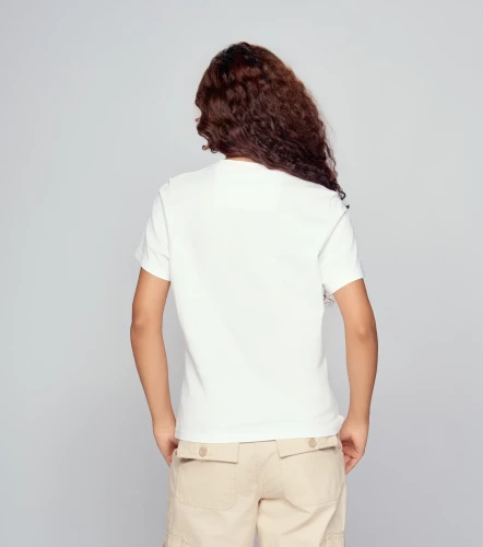 Julieta T Shirt Cuello Redondo Con Simbra Y Estampado UnserBL