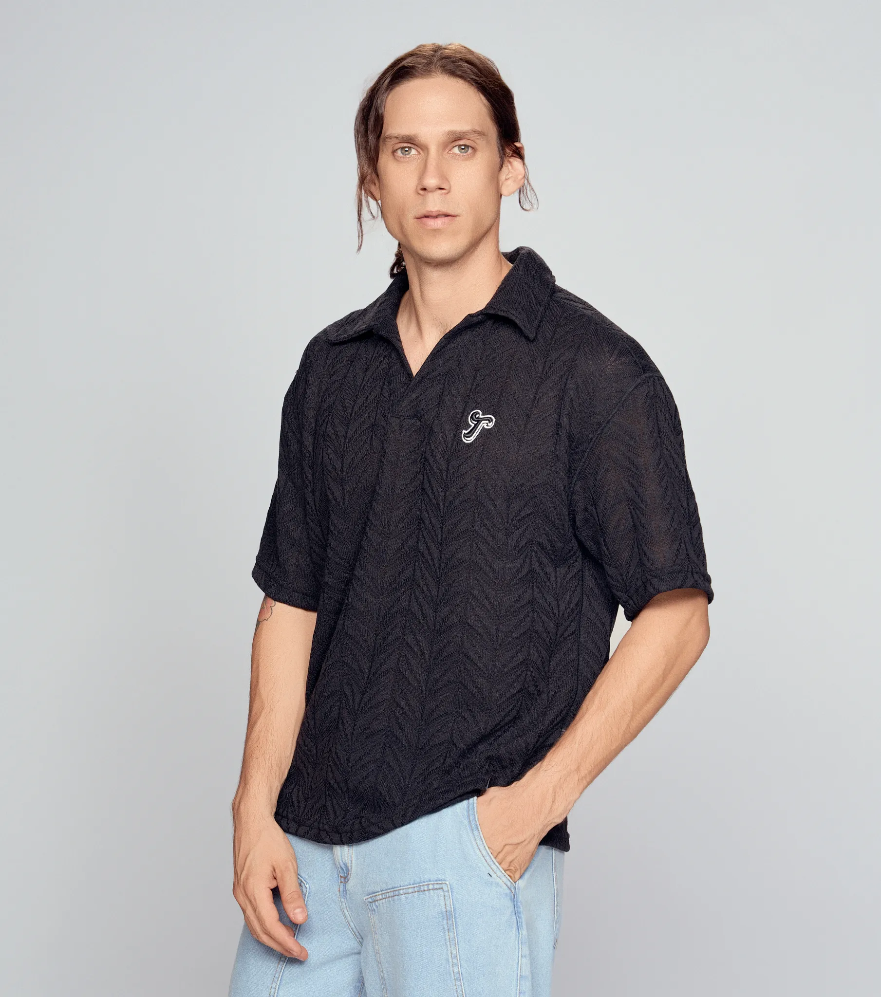 Justin Polo Comfort Con Costuras En Contraste TyperNG