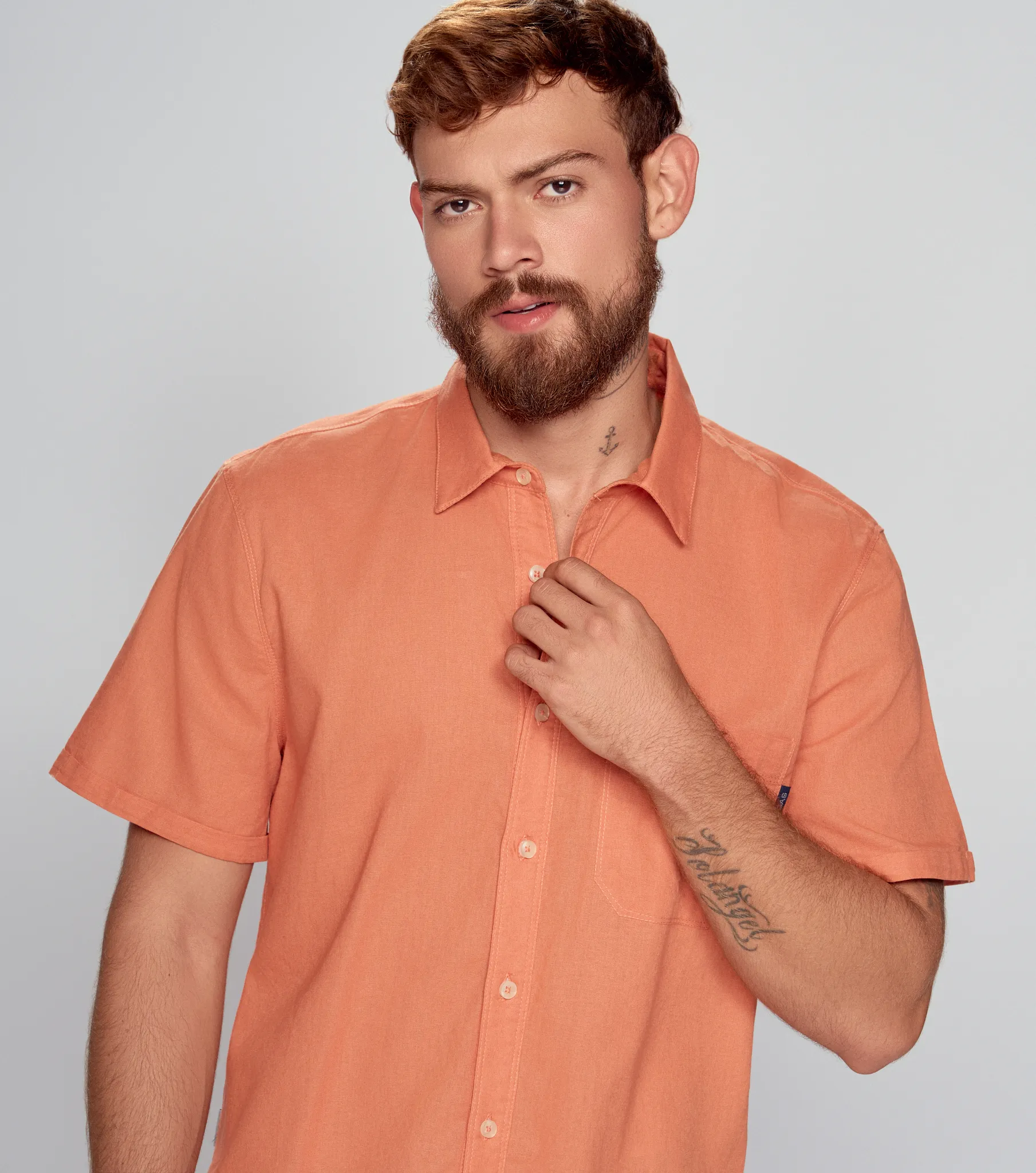 Knot Camisa Manga Corta Masculina Gas 834271 CO