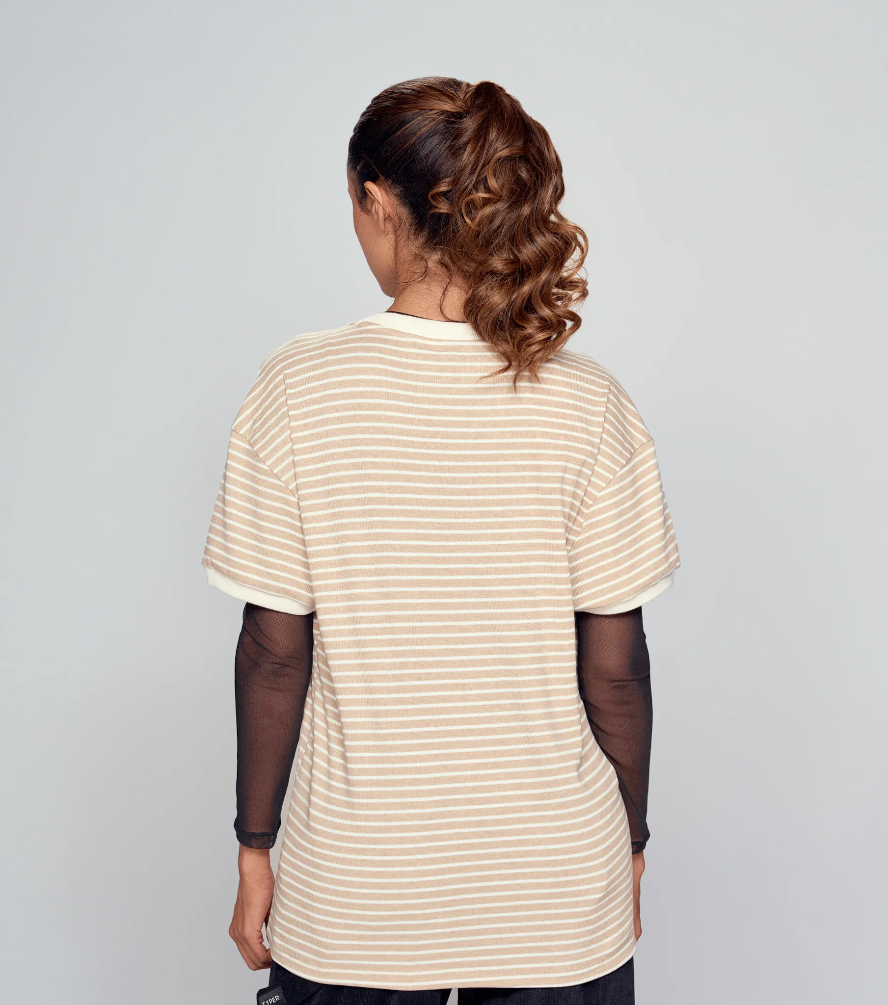 Lauren T Shirt Rayas Estampado TyperKQ