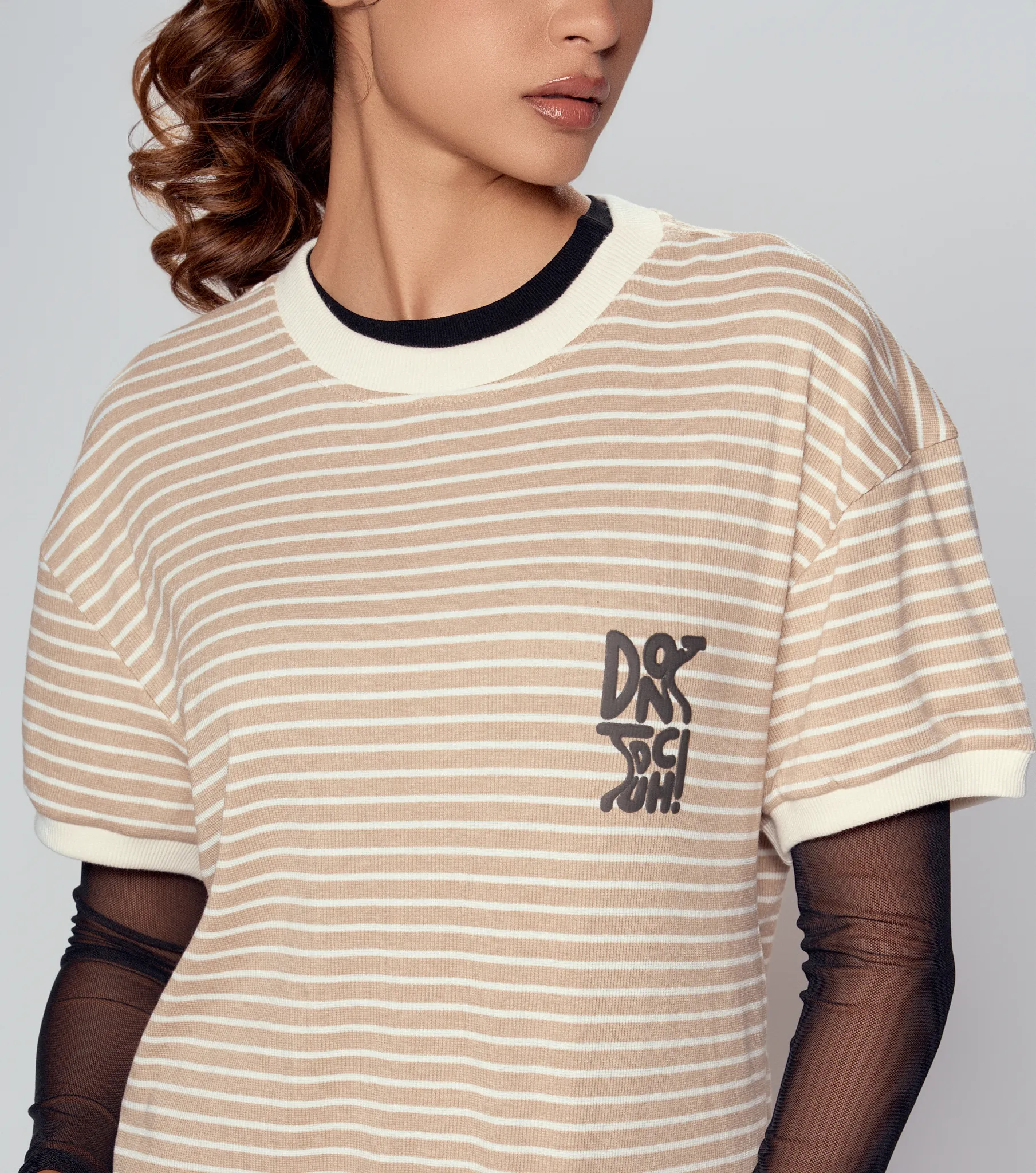 Lauren T Shirt Rayas Estampado Typer 835269 BH