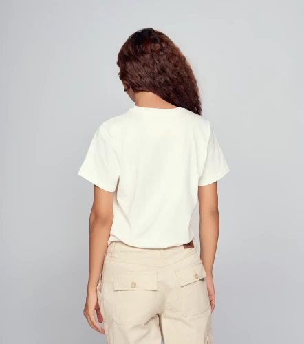 Lina Camiseta Unicolor Con Estampado UnserAR