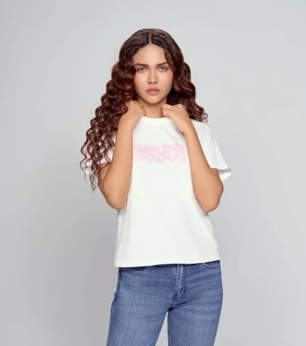 Lorain Blusa T Shirt Cuello Redondo Con Telovi Y Estampado UnserBL