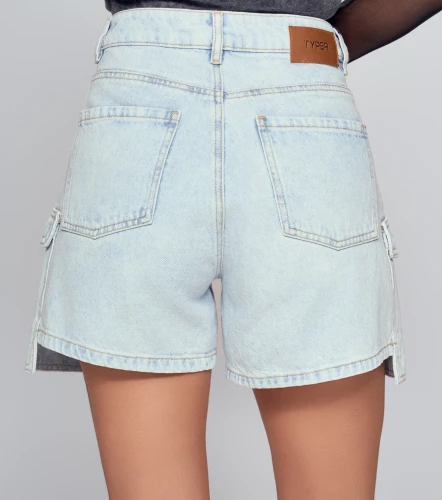 Luciana Short Tipo Cargo En Denim TyperAZ
