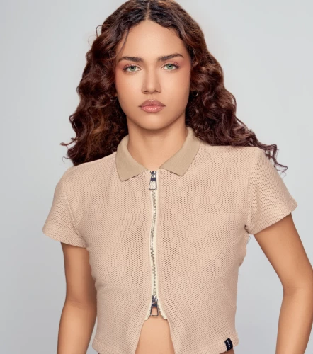 Pepper Blusa Slim Texturizada Con Cremallera TyperKQ