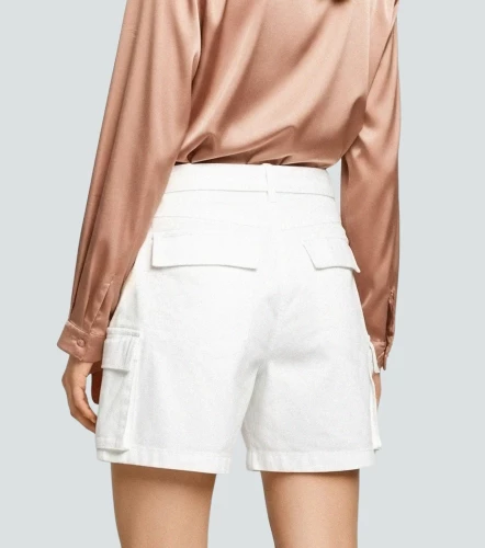 Short Para Mujer Tipo Cargo Unicolor Ivonne DerekAR