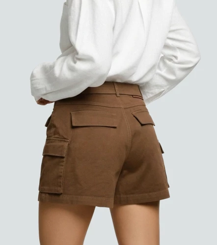 Short Para Mujer Tipo Cargo Unicolor Ivonne DerekCF