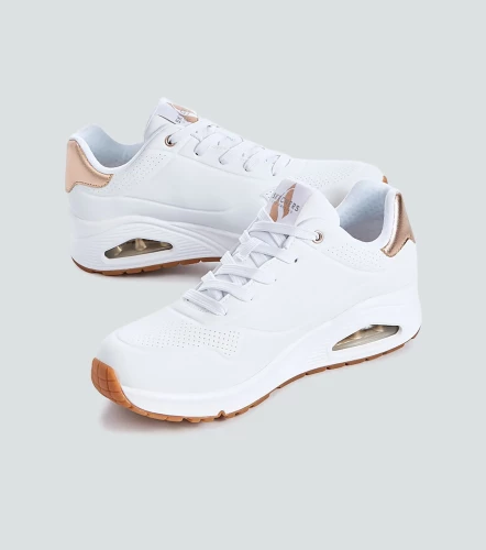Tenis Skechers Duraleather Metallic HeelBL