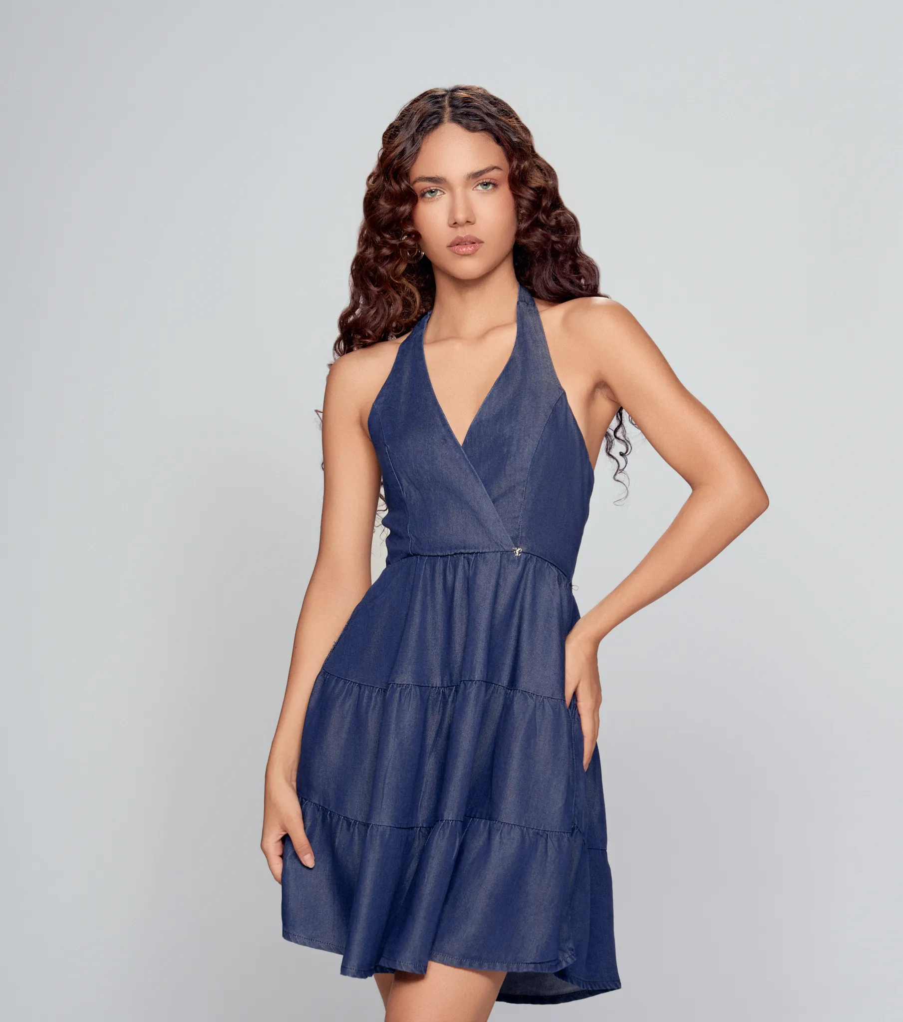 Vestido En Tencel Corto Derek 834846 AZ