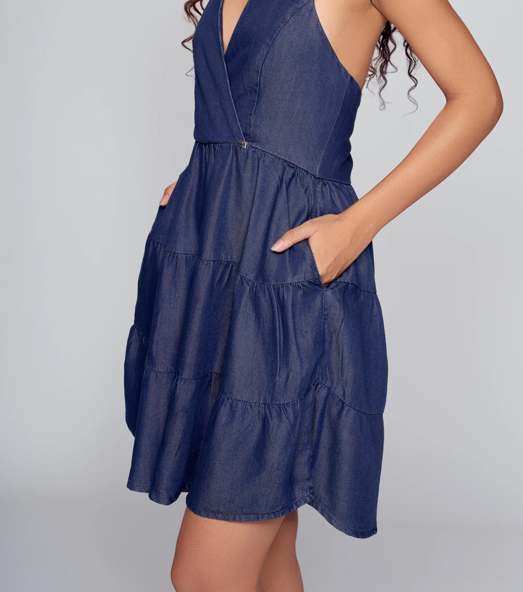 Vestido En Tencel Corto Derek 834846 AZ