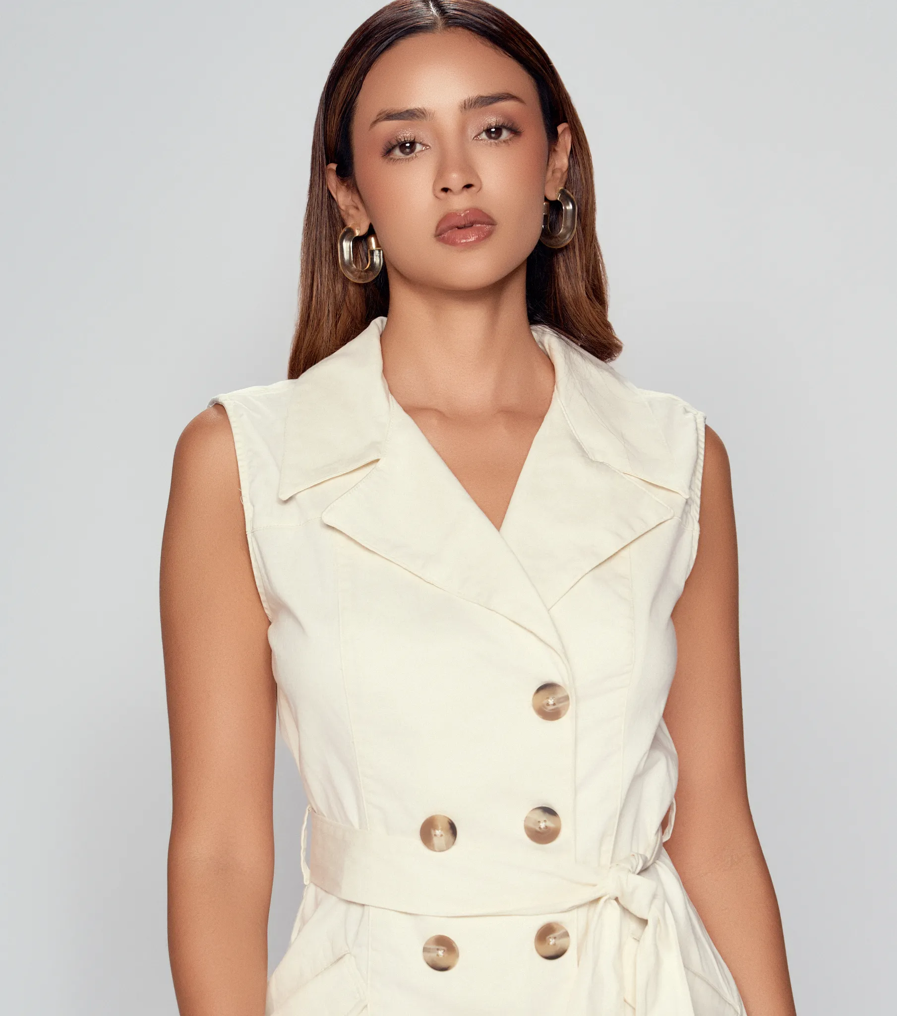 Vestido Para Mujer Carolina Manga Siza Unicolor Derek 832485 AR