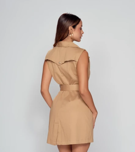 Vestido Para Mujer Carolina Manga Siza Unicolor DerekKQ