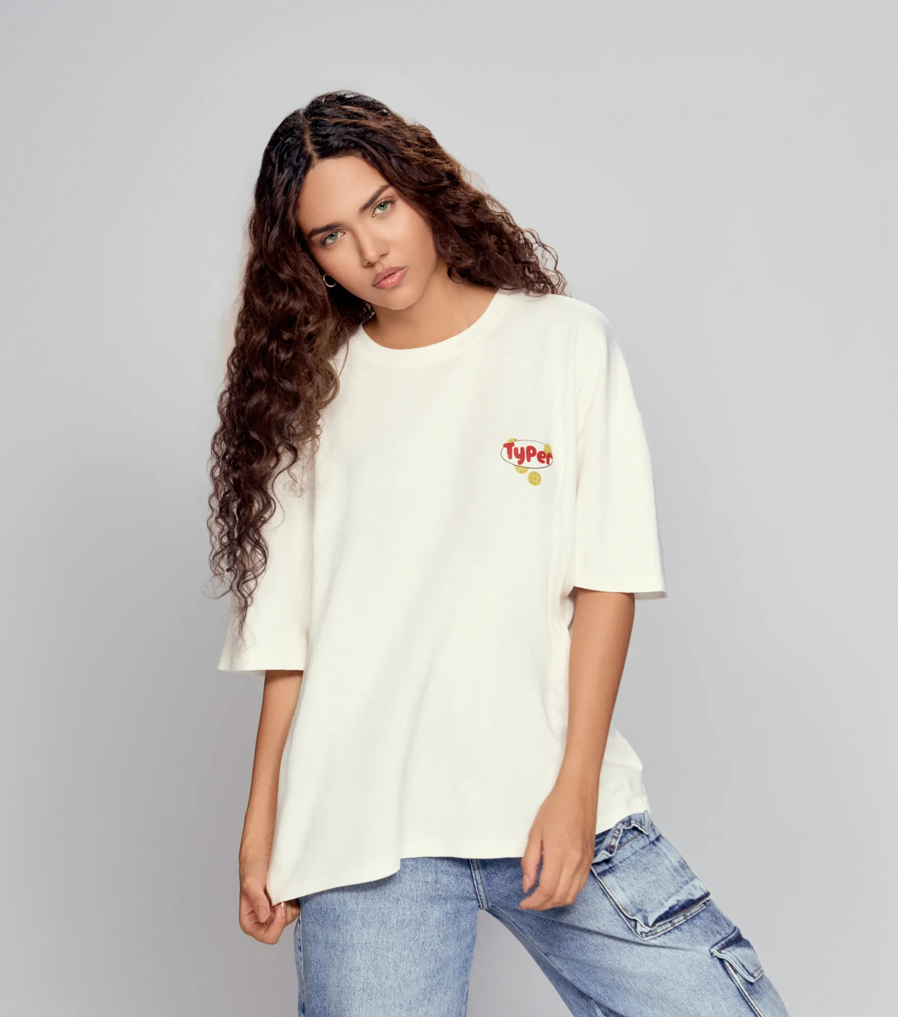 Ludmila T Shirt Oversize Estampada TyperAR