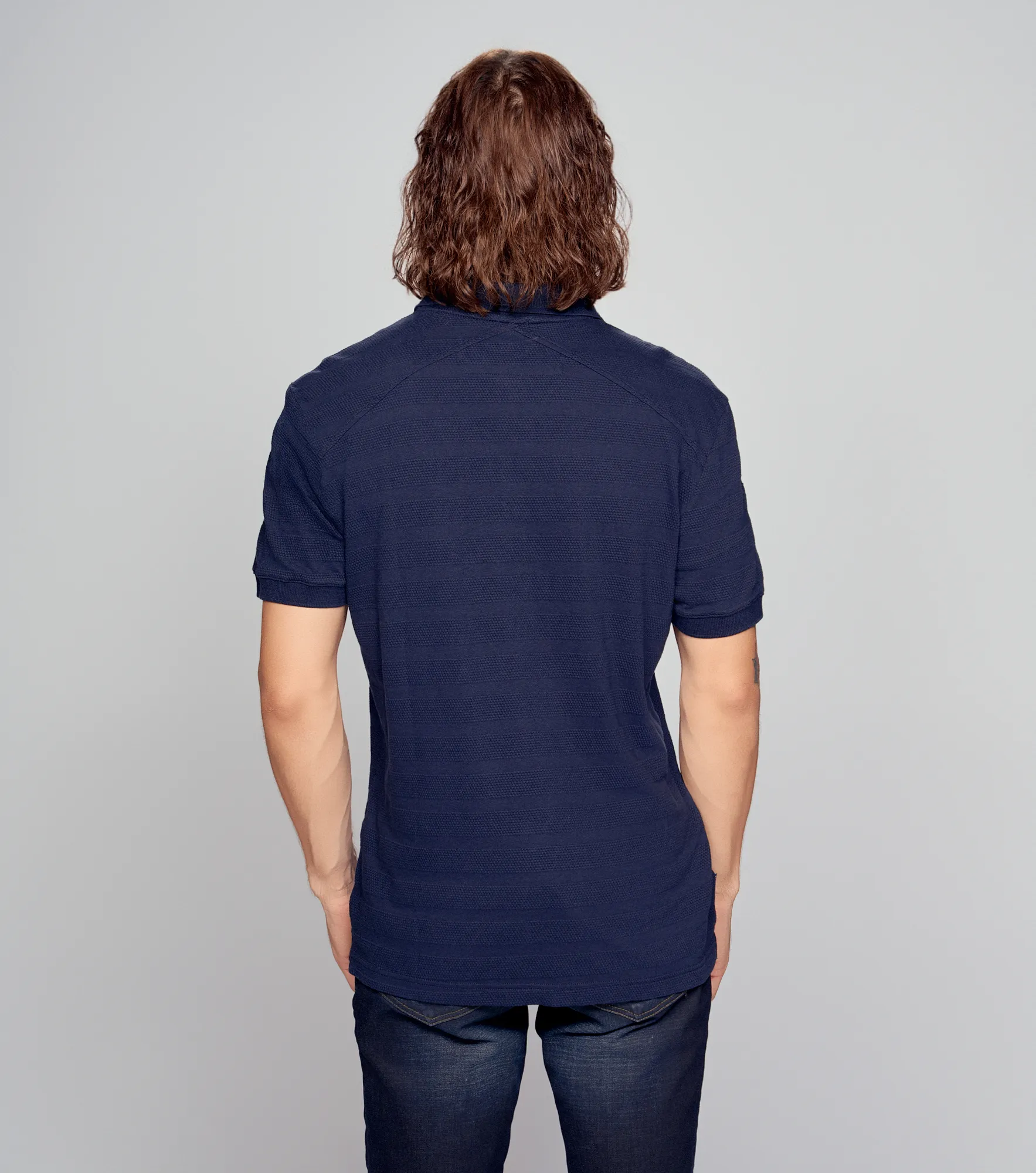 Polo Americanino Mc Slim Fit Textura 131401 AZ