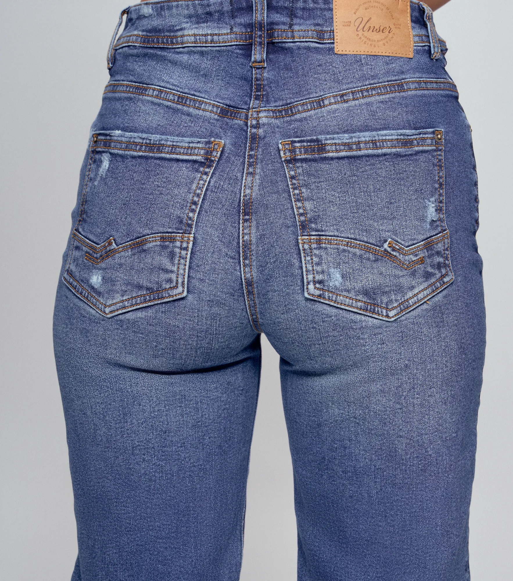 Star Lorena Denim Unicolor Con Desgastes Y Rotos En Trama Unser 834546 AZ